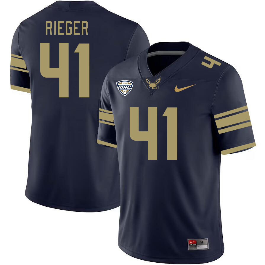 Men-Youth #41 Tyler Rieger Akron Zips 2023 College Football Jerseys Stitched-Blue